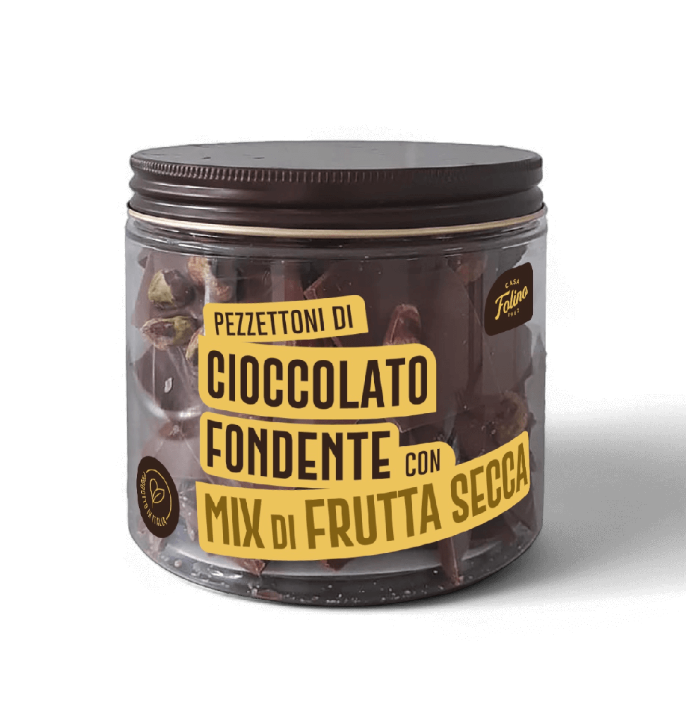 Chunks of Dark Chocolate with Mixed Dried Fruit