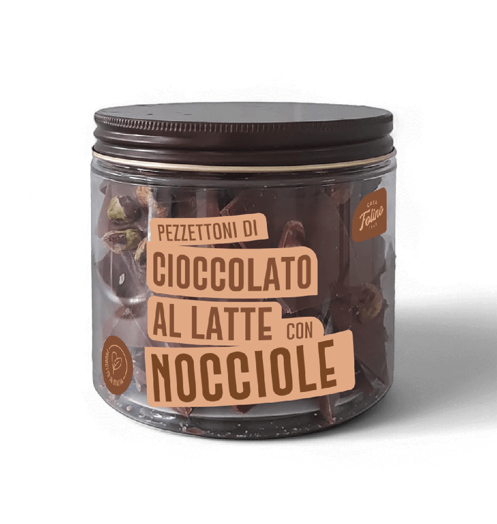Chunks of Milk Chocolate with Hazelnuts