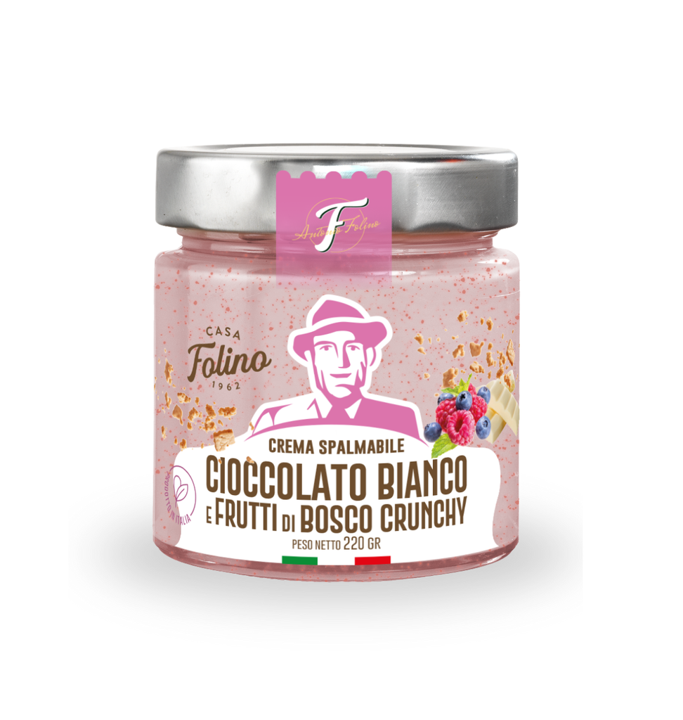 White Chocolate and Wild Berries Crunchy Spreadable Cream  220gr 